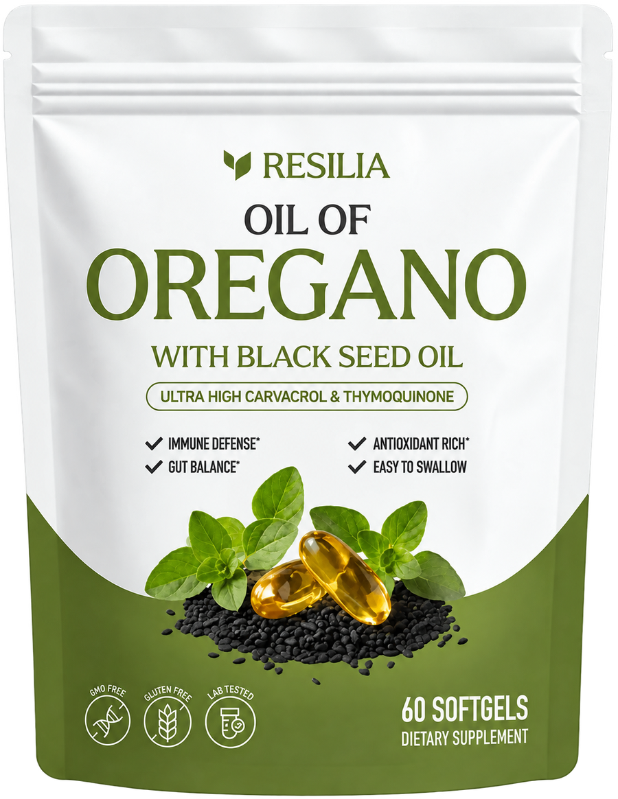 Huile d'origan Resilia avec huile de graines noires
